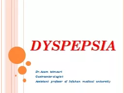 DYSPEPSIA