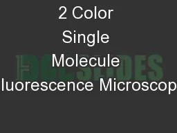 2 Color Single Molecule Fluorescence Microscopy