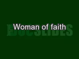 Woman of faith