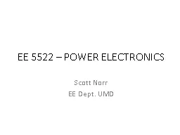 EE 5522 – POWER ELECTRONICS