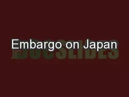 Embargo on Japan