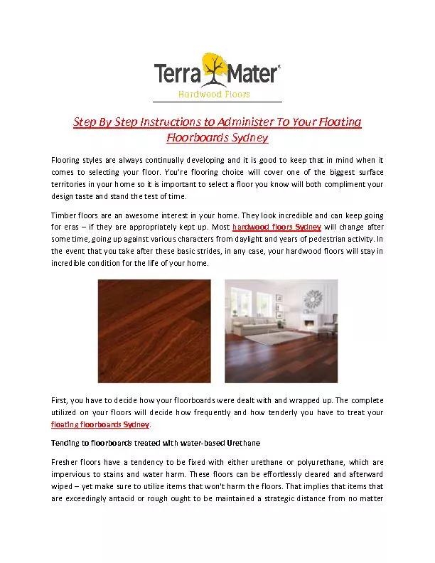 Step By Step Instructions to Administer To Your Floating Floorboards Sydney