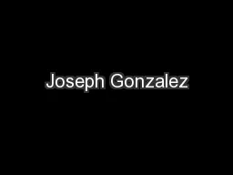 Joseph Gonzalez