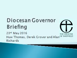Diocesan Governor Briefing