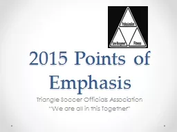 2015 Points of Emphasis