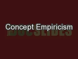 Concept Empiricism