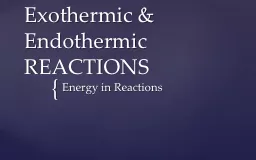 Exothermic & Endothermic