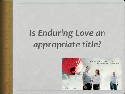 Is  Enduring Love an appropriate title?