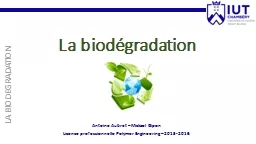 La biodégradation