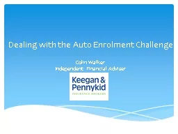 Dealing with the Auto Enrolment Challenge