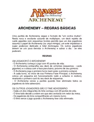 ARCHENEMY  REGRAS BSICAS Uma partida de Archenemy segu
