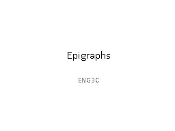 Epigraphs