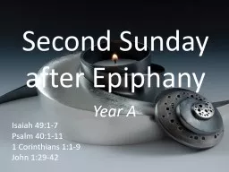 Second Sunday after Epiphany