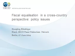 Fiscal equalisation in a cross-country perspective: policy