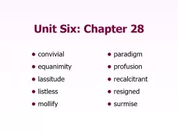 Unit Six: Chapter 28