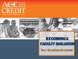 Becoming a faculty Evaluator