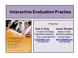 Interactive Evaluation Practice