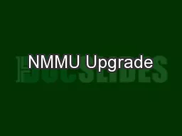 NMMU Upgrade
