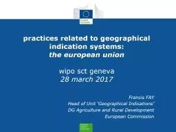 practices related to geographical indication systems: