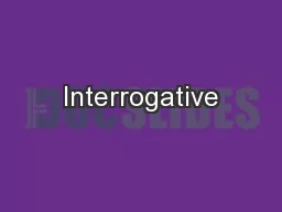 Interrogative