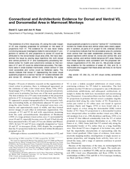 Connectional and Architectonic Evidence for Dorsal and