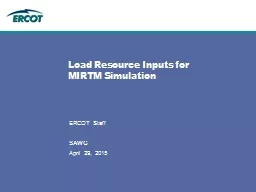 Load Resource Inputs for