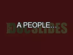 A PEOPLE…
