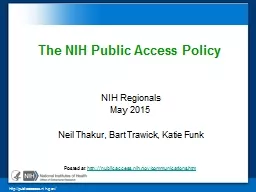 The NIH Public Access Policy