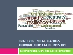 Identifying great teachers through their online presence