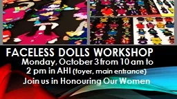 Faceless Dolls Workshop