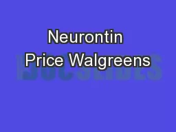 Neurontin Price Walgreens