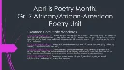 April is Poetry Month!