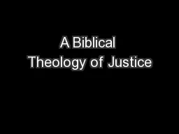 A Biblical Theology of Justice