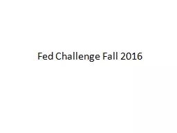 Fed Challenge Fall 2016