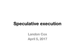 Speculative execution