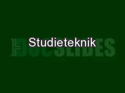 Studieteknik