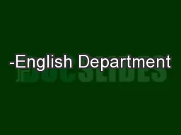 -English Department