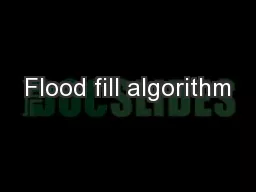 Flood fill algorithm