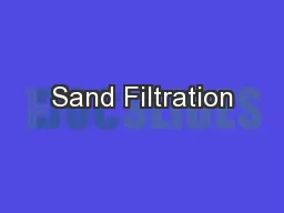 Sand Filtration