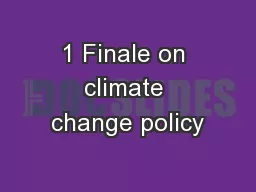 1 Finale on climate change policy