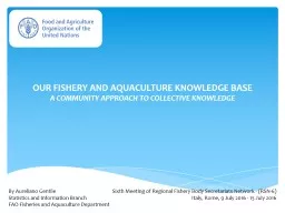 OUR FISHERY AND AQUACULTURE KNOWLEDGE BASE