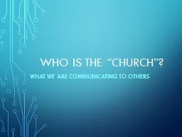 who is the “church”?