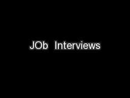 JOb  Interviews
