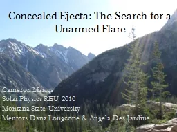 Concealed Ejecta: The Search for a Unarmed Flare