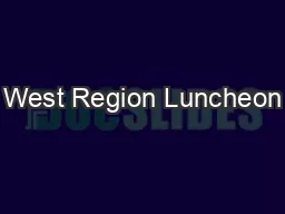 West Region Luncheon