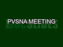 PVSNA MEETING