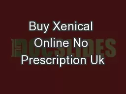 Buy Xenical Online No Prescription Uk