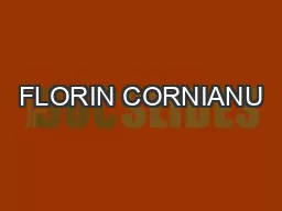 FLORIN CORNIANU