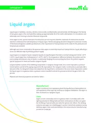 Liquid argon is tasteless colorless odorless noncorros