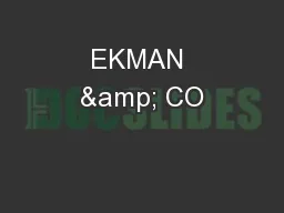 EKMAN & CO